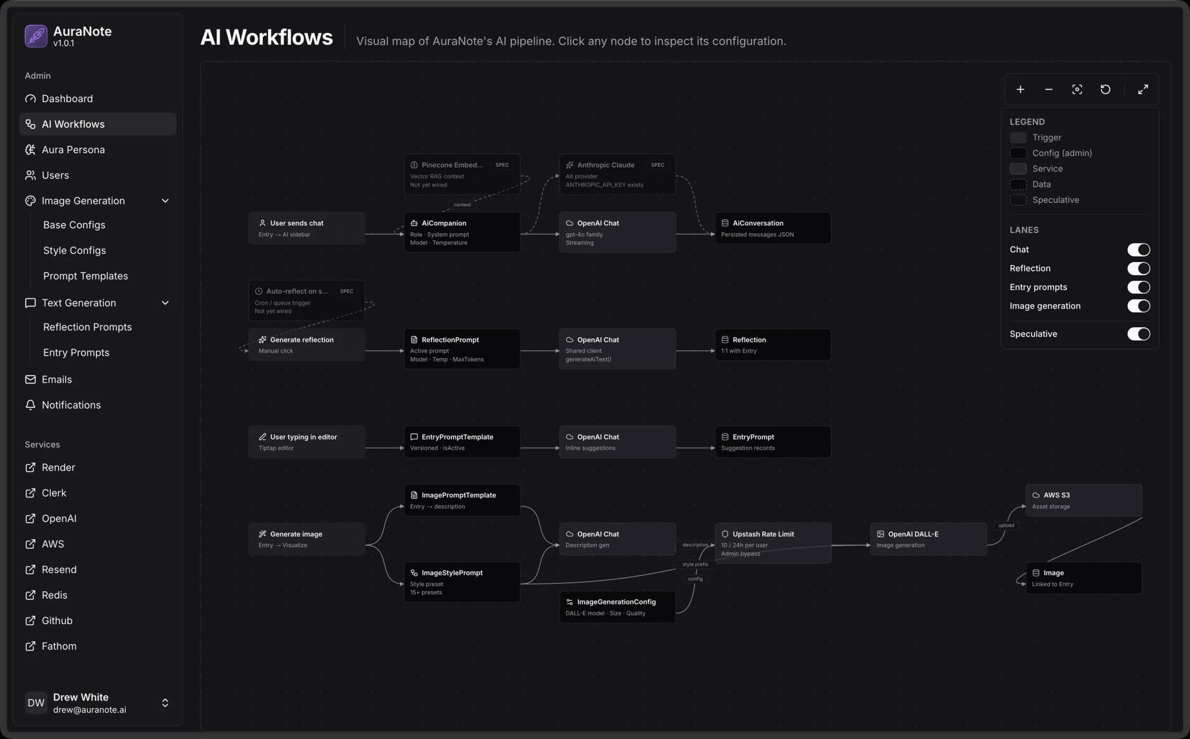 Prompt-engine flow editor